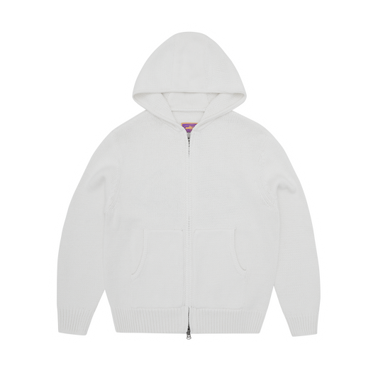 ALCATRAZ HEAVY KNIT ZIP HOODIE [NATURAL]