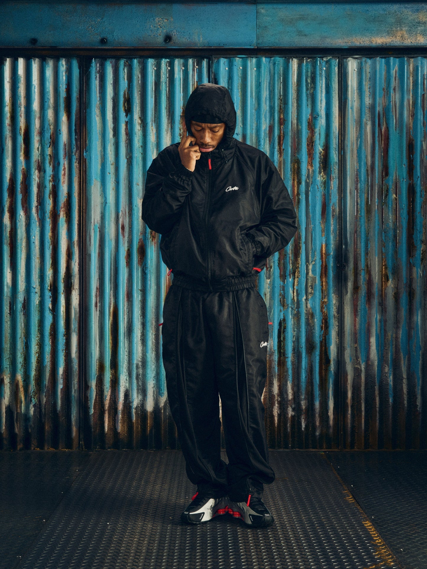 HMP MILANO NYLON TRACK PANT [BLACK]