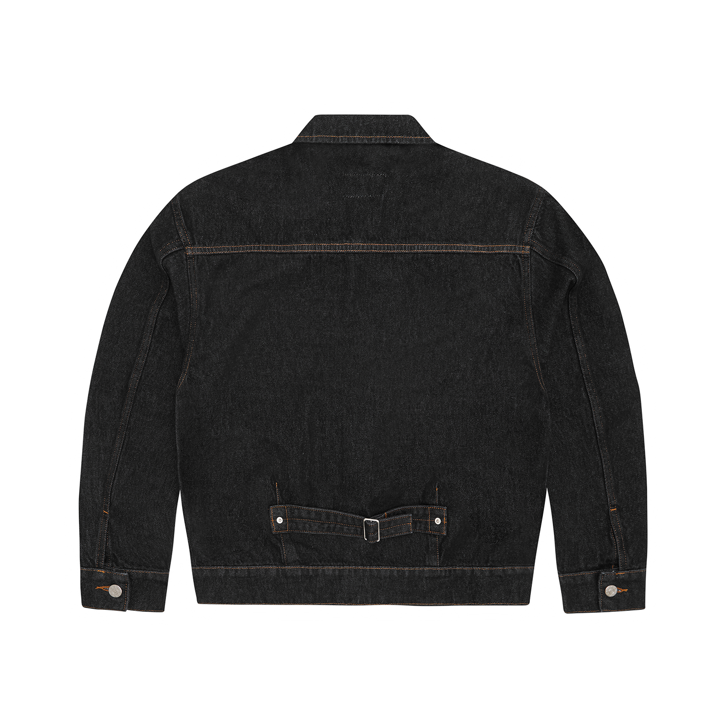 CREST CHAINSTITCH DENIM JACKET [WASHED BLACK]