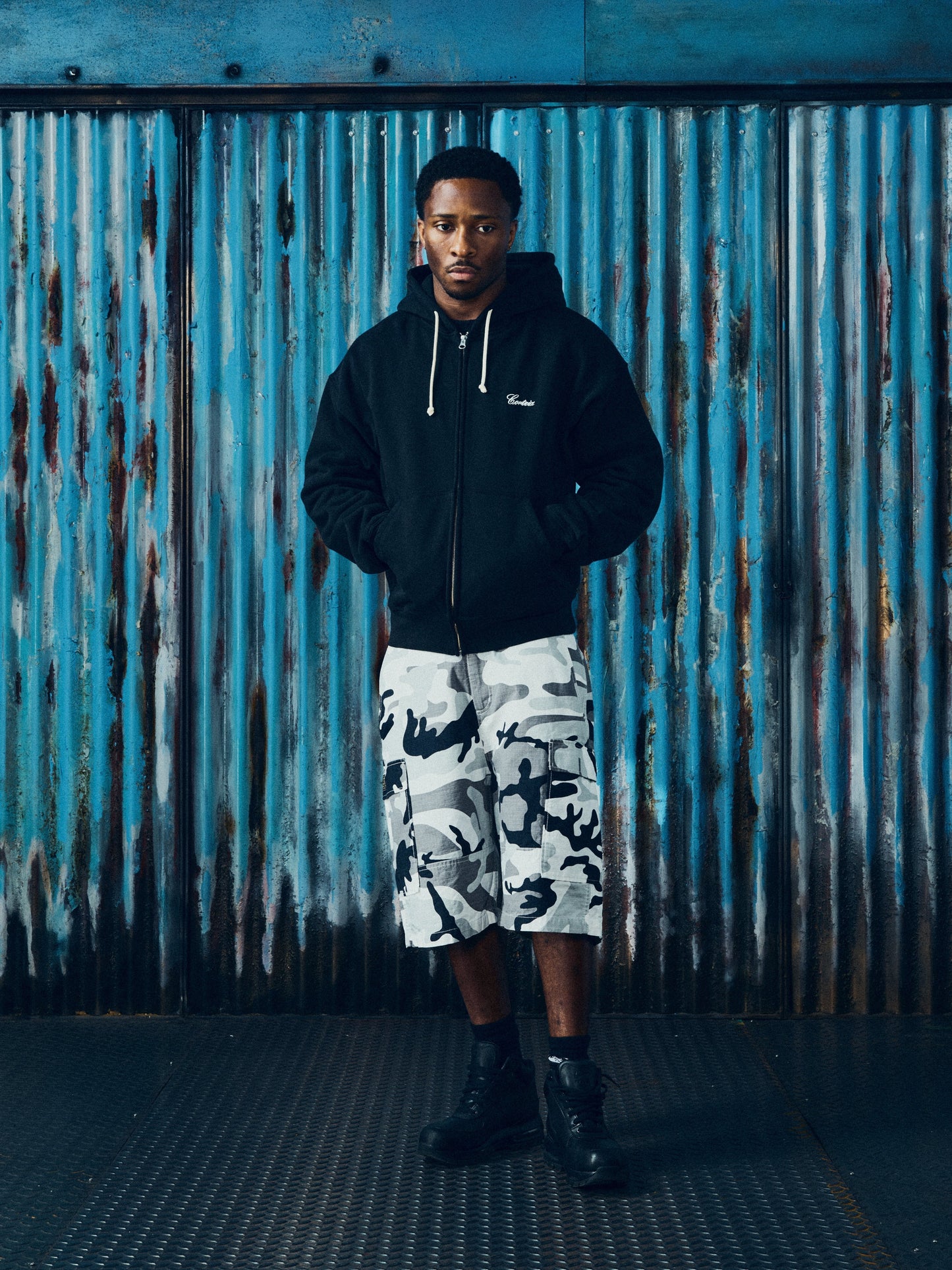 GABRIEL MOSES ZIP HOODIE [BLACK]