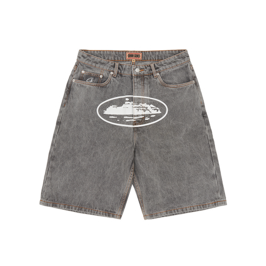 ISLAND DENIM SHORT [LIGHT GREY]
